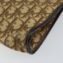 Christian Dior Trotter Canvas Shoulder Bag Beige Gold Auth 148173-9