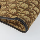 Christian Dior Trotter Canvas Shoulder Bag Beige Gold Auth 148173-14
