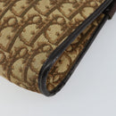 Christian Dior Trotter Canvas Shoulder Bag Beige Gold Auth 148173-15
