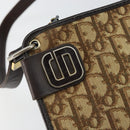 Christian Dior Trotter Canvas Shoulder Bag Beige Gold Auth 148173-17