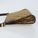 Christian Dior Trotter Canvas Shoulder Bag Beige Gold Auth 148173-4