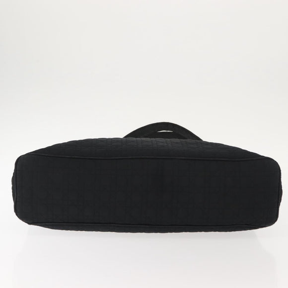 Christian Dior Canage Tote Bag Nylon Black Gold Auth 148174