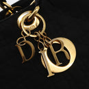 Christian Dior Canage Tote Bag Nylon Black Gold Auth 148174-15