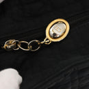 Christian Dior Canage Tote Bag Nylon Black Gold Auth 148174-16