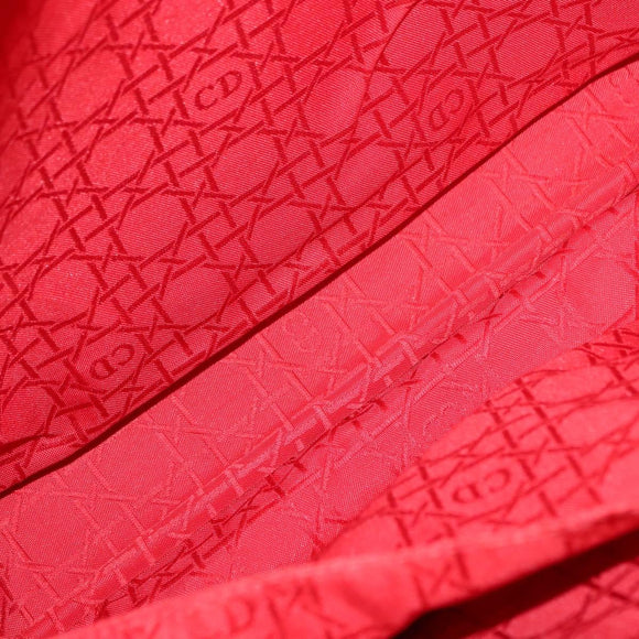 Christian Dior Canage Tote Bag Nylon Black Gold Auth 148174