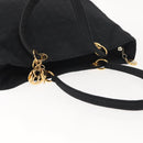Christian Dior Canage Tote Bag Nylon Black Gold Auth 148174-6