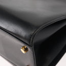 Salvatore Ferragamo Gancini Shoulder Bag Leather Navy Gold Auth 148175-16