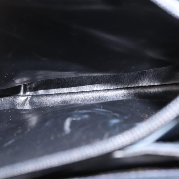 Salvatore Ferragamo Gancini Shoulder Bag Leather Navy Gold Auth 148175