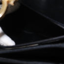 Salvatore Ferragamo Gancini Shoulder Bag Leather Navy Gold Auth 148175-20