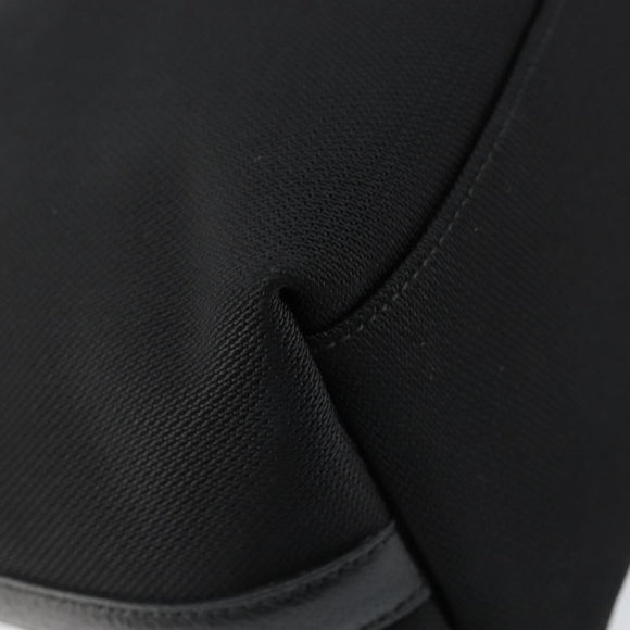 Salvatore Ferragamo Hand Bag Nylon Leather Black Silver Auth 148177