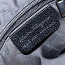 Salvatore Ferragamo Hand Bag Nylon Leather Black Silver Auth 148177-12