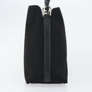 Salvatore Ferragamo Hand Bag Nylon Leather Black Silver Auth 148177-4