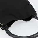 Salvatore Ferragamo Hand Bag Nylon Leather Black Silver Auth 148177-6