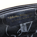 Salvatore Ferragamo Gancini Hand Bag Enamel 2way Orange Gold Auth 148178-12