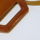 Salvatore Ferragamo Gancini Hand Bag Enamel 2way Orange Gold Auth 148178-7