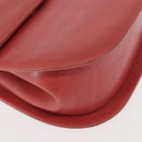 Salvatore Ferragamo Gancini Shoulder Bag Leather Pink Gold Auth 148179-9