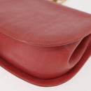 Salvatore Ferragamo Gancini Shoulder Bag Leather Pink Gold Auth 148179-17