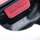 Salvatore Ferragamo Gancini Shoulder Bag Leather Pink Gold Auth 148179-11