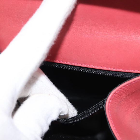 Salvatore Ferragamo Gancini Shoulder Bag Leather Pink Gold Auth 148179