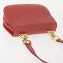 Salvatore Ferragamo Gancini Shoulder Bag Leather Pink Gold Auth 148179-7