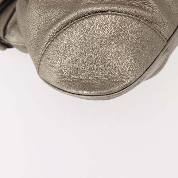 Salvatore Ferragamo Gancini Tote Bag Leather Gold Tone Auth 148181