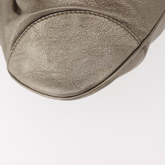 Salvatore Ferragamo Gancini Tote Bag Leather Gold Tone Auth 148181