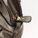 Salvatore Ferragamo Gancini Tote Bag Leather Gold Tone Auth 148181-10