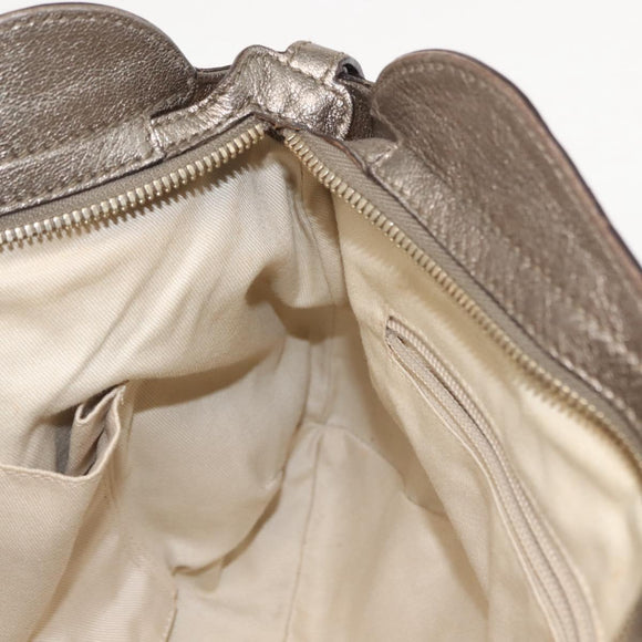 Salvatore Ferragamo Gancini Tote Bag Leather Gold Tone Auth 148181