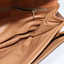 CELINE Macadam Canvas Shoulder Bag PVC Leather Brown Gold Auth 148183-20