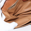 CELINE Macadam Canvas Shoulder Bag PVC Leather Brown Gold Auth 148183-21