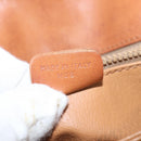 CELINE Macadam Canvas Shoulder Bag PVC Leather Brown Gold Auth 148183-12