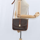 CELINE Macadam Canvas Shoulder Bag PVC Leather Brown Gold Auth 148183-25
