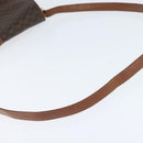 CELINE Macadam Canvas Shoulder Bag PVC Leather Brown Gold Auth 148183-7