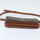 CELINE Macadam Canvas Shoulder Bag PVC Leather Brown Gold Auth 148183-5