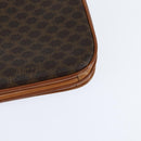 CELINE Macadam Canvas Shoulder Bag PVC Leather Brown Gold Auth 148184-13