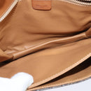 CELINE Macadam Canvas Shoulder Bag PVC Leather Brown Gold Auth 148184-17