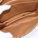 CELINE Macadam Canvas Shoulder Bag PVC Leather Brown Gold Auth 148184-20