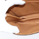 CELINE Macadam Canvas Shoulder Bag PVC Leather Brown Gold Auth 148184-22