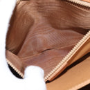 CELINE Macadam Canvas Shoulder Bag PVC Leather Brown Gold Auth 148184-24