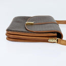 CELINE Macadam Canvas Shoulder Bag PVC Leather Brown Gold Auth 148184-5