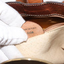 CELINE Macadam Canvas Circle Shoulder Bag PVC Leather Brown Gold Auth 148185-12