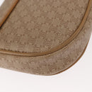 CELINE Macadam Canvas Shoulder Bag PVC Beige Gold Auth 148186-12