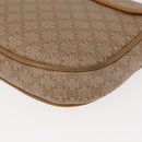 CELINE Macadam Canvas Shoulder Bag PVC Beige Gold Auth 148186-16