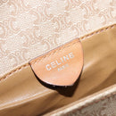 CELINE Macadam Canvas Shoulder Bag PVC Beige Gold Auth 148186-18