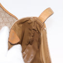 CELINE Macadam Canvas Shoulder Bag PVC Beige Gold Auth 148186-18