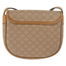 CELINE Macadam Canvas Shoulder Bag PVC Beige Gold Auth 148186-2