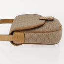 CELINE Macadam Canvas Shoulder Bag PVC Beige Gold Auth 148186-4