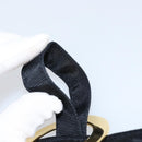 CELINE Circle Pouch Nylon Black Gold Auth 148187-8