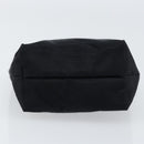 CELINE Circle Pouch Nylon Black Gold Auth 148187-9