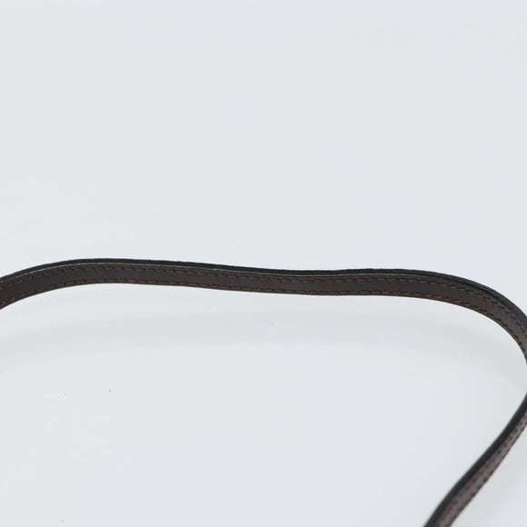 FENDI Zucca Canvas Mamma Baguette Shoulder Bag Black Brown Silver Auth 148188